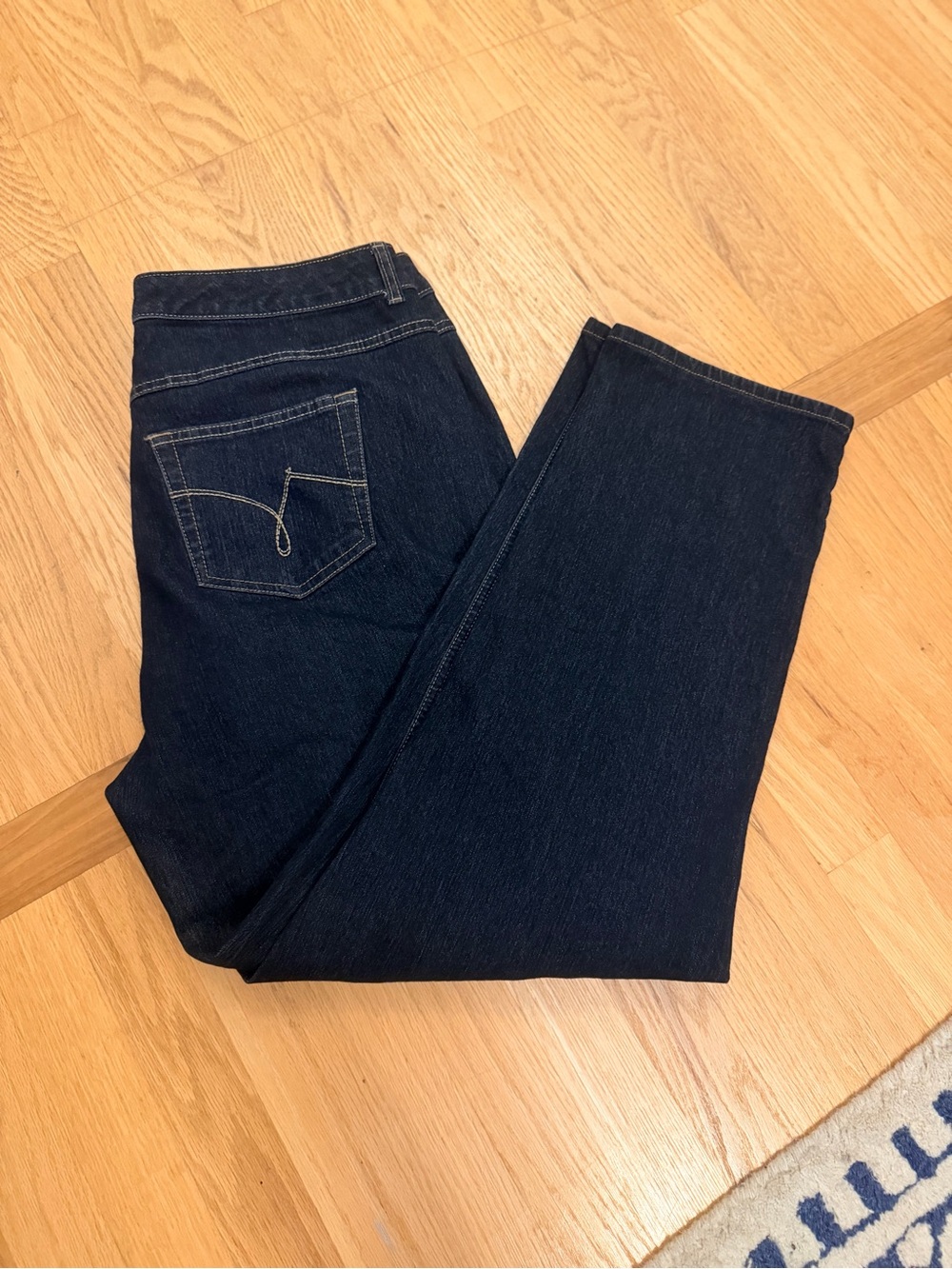 Women's Size 18W "Just My Size" Dark Blue Straight Leg Jeans GUC